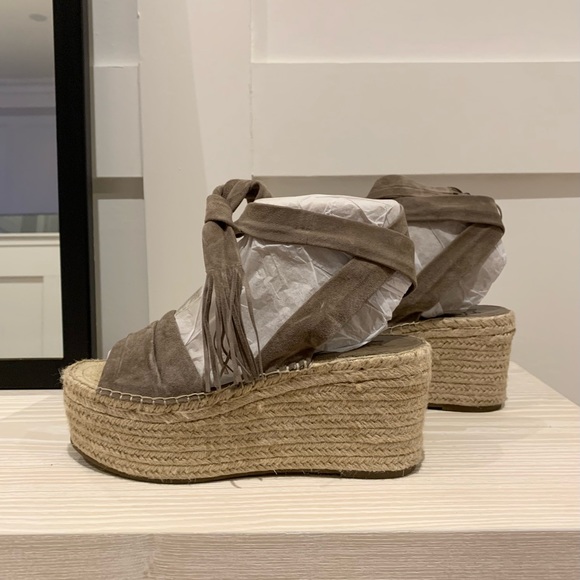 Shoes - Marc Fisher Suede Ankle Tie Espadrilles